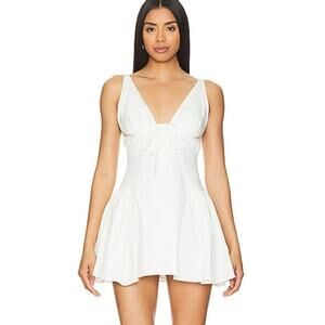 NWT Majorelle Emma White Bow Sleeveless Mini Peasant Dress Size XL